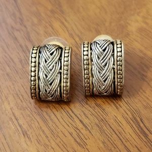 Classic silver and gold color earrings.